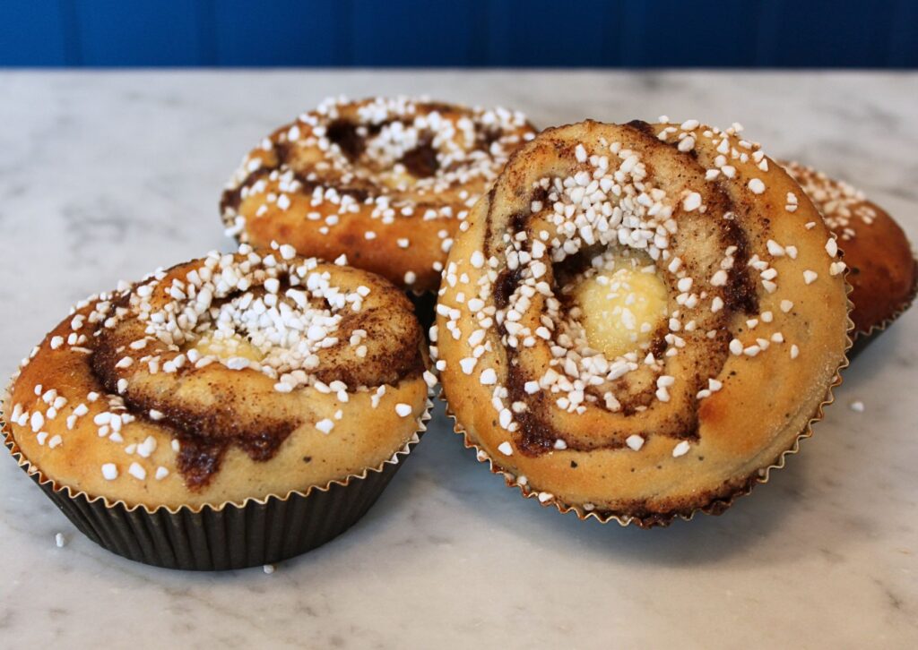 Glutenfri kanelbulle med kräm
